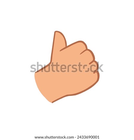 Cartoon hand. Different gesture pointing, attention, fist, thumbs up. Isolated vector illustration on white background