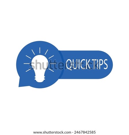 Quick tip hint vector icon bulb. Fact tip idea line icon logo guide