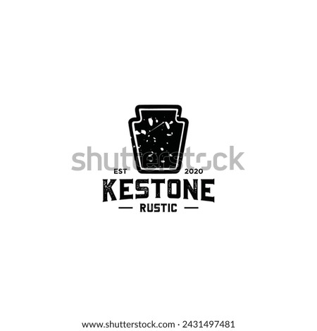 Keystone Arch Construction Building Badge Emblem logo design inspiration