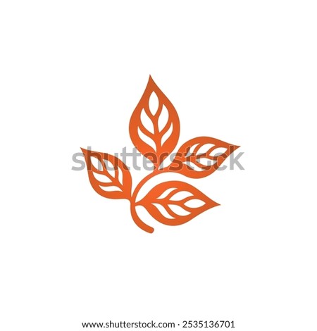 Autumn leaf flora flower logo design inspiration