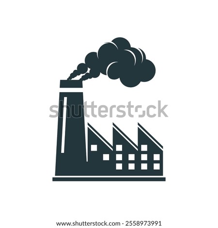 factory Air Pollution vector illustration 