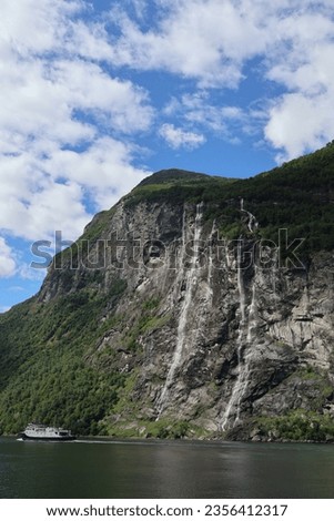 Similar – Image, Stock Photo Seven Sisters Waterfall Side View