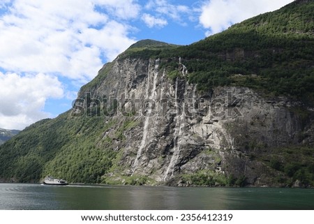 Similar – Image, Stock Photo Seven Sisters Waterfall Side View