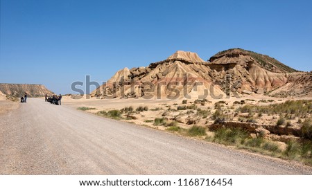 Similar – Image, Stock Photo Iconic mountain on Bardenas Reales in Navarra, Spain