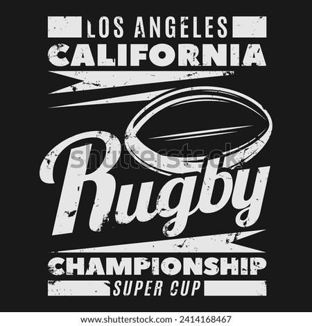 los angeles california rugby champlonship super cup illustrations with patches for t-shirts and other uses