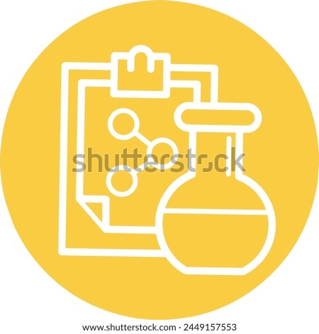 Chemistry Report vector Solid Icon Design illustration