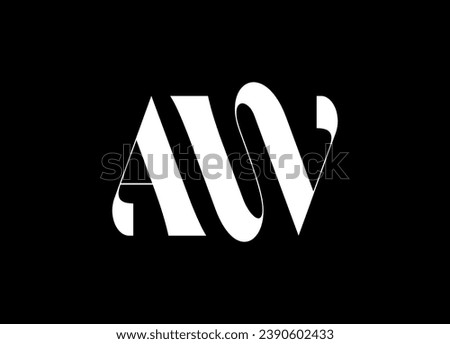 AW letter logo design and monogram logo design