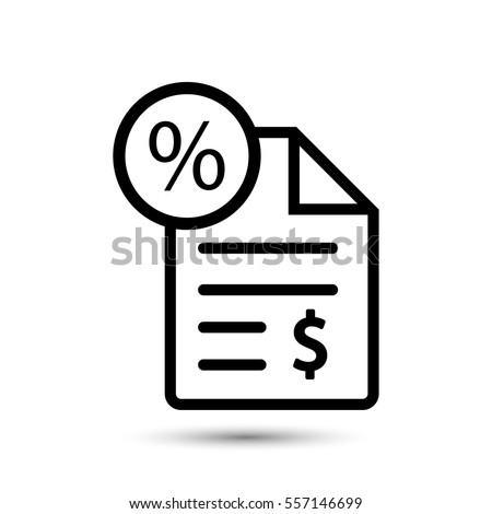 tax icon stock vector illustration flat design