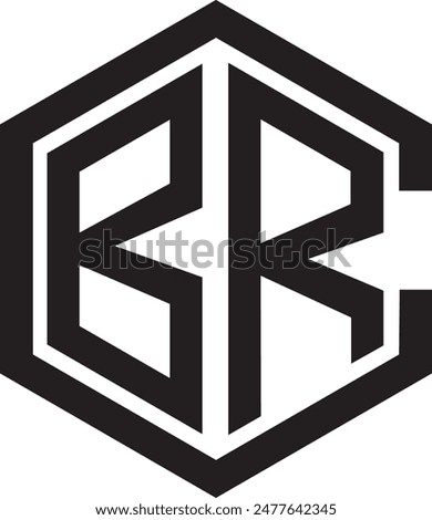 CBR logo design polygon shape, icon, symbol, vector file