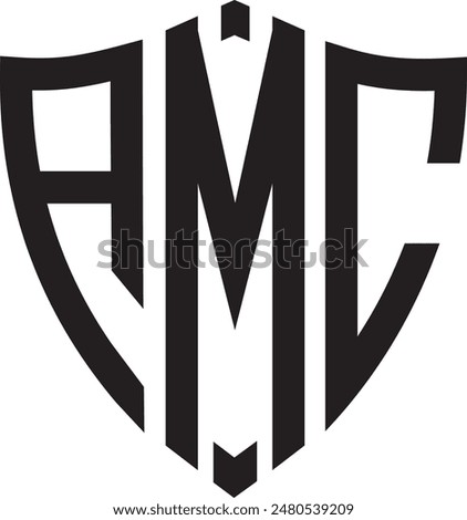 AMC Sheild logo design, icon, symbol vector file 