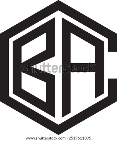 CBA Polygon logo design, icon, symbol, vector file 