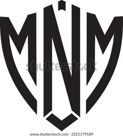 MNM Sheild logo design, icon, symbol, vector file 