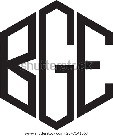 BGE POLYGON LOGO design, icon, symbol, vector file 