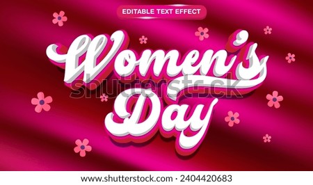 International women's day editable text effect in modern trend style