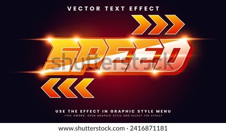 Modern Racer speed editable text effect Template with  sport and champion text style