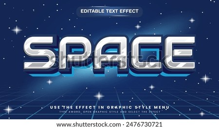 Space editable text effect Template with outer space style concept