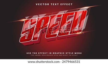 Speed editable text effect Template with sport and champion text style