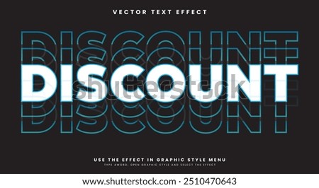 Discount 3d editable text effect Template