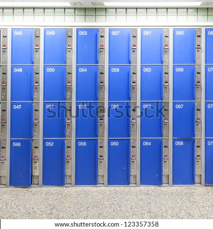 row of lockers at the station