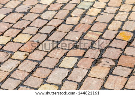 Abstract background of cobblestone pavement
