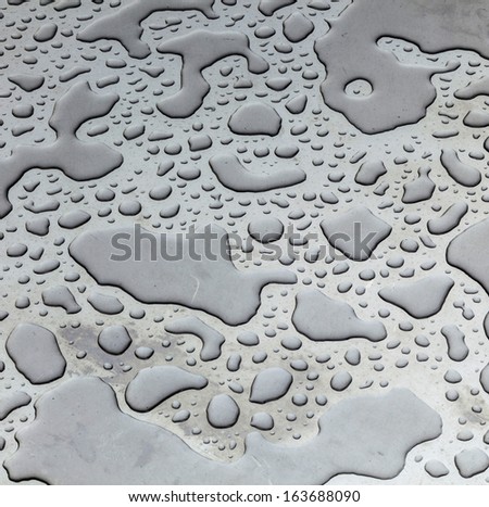 water on silver metal table in harmonic forma