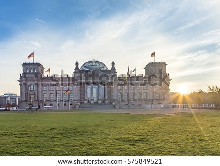 Similar – Image, Stock Photo Reichstag in the morning in autumn II