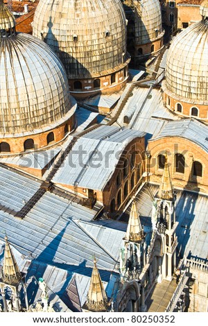 Similar – Foto Bild mit Blick auf die Markuskirche in Venedig vom Campanile de San Marco