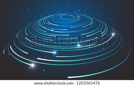 Abstract Earth composed of spiral lines, meaning Internet big data, internationalization, globalization, abstract technology background

