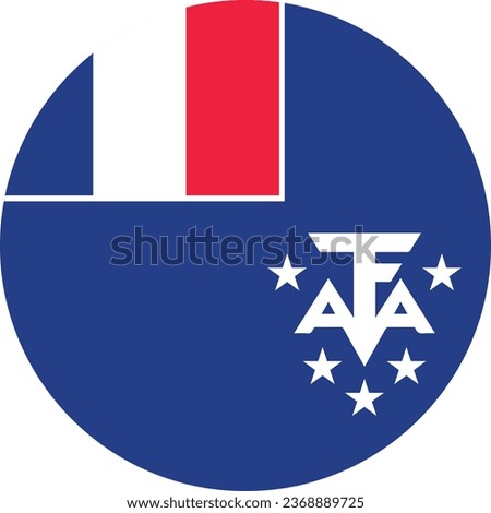 National flag vector illustration of French Southern Antarctic Lands