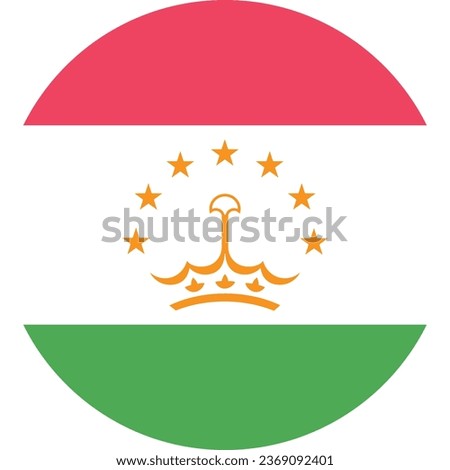National flag vector illustration of Tajikistan
