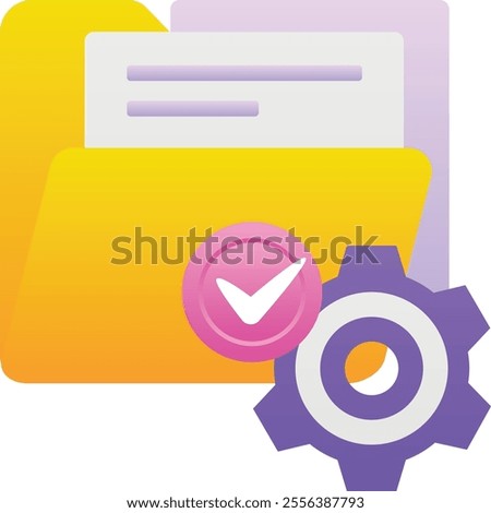 Gradient color illustration for Folder setting