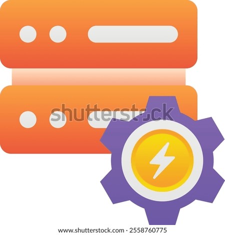 Gradient color illustration for Electric server