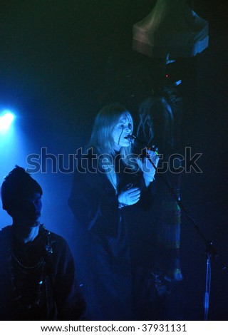 NEW YORK - SEPT 28: Singer Karin Dreijer Andersson (Fever Ray) performs to a sold out crowd at Webster Hall Sept 28, 2009 in New York City.