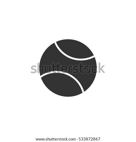 Baseball icon flat. Illustration isolated on white background. Vector grey sign symbol