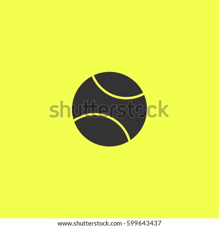 Baseball icon flat. Black pictogram on white background. Vector illustration symbol and bonus button