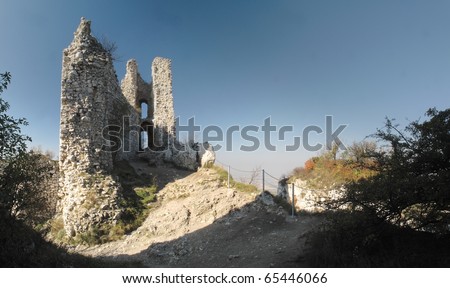 Ruin castle Siroci hradek castle in Czech republic