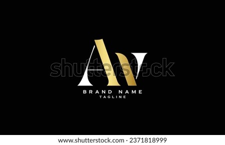 AHV, AVH, HAV, HVA, VHA, VAH, AV, VA, Abstract initial monogram letter alphabet logo design