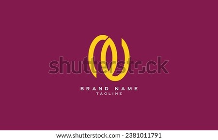 NOU, NUO, ONU, OUN, UON, UNO, NE, EN, EU, UE, Abstract initial monogram letter alphabet logo design