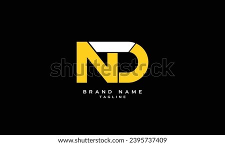 NTD, NDT, TND, TDN, DTN, DNT, Abstract initial monogram letter alphabet logo design