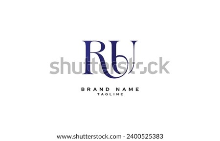 RBU, RUB, BRU, BUR, UBR, URB, Abstract initial monogram letter alphabet logo design