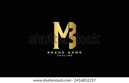 MB, BM, M3, 3M, Abstract initial monogram letter alphabet logo design