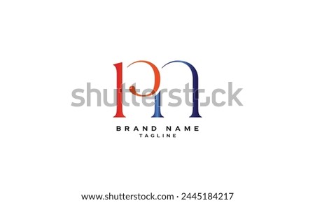 PMN, PNM, MPN, MNP, NMP, NPM, PN, NP, Abstract initial monogram letter alphabet logo design
