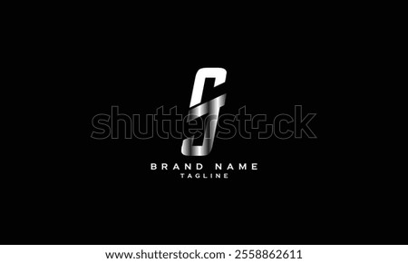 SJ, JS, Abstract initial monogram letter alphabet logo design