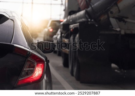 Similar – Image, Stock Photo Traffic jam in the morning