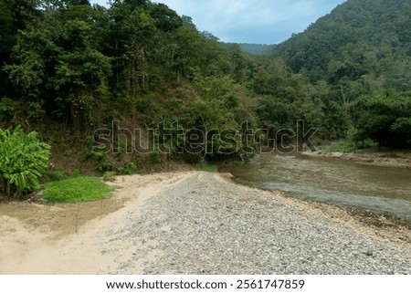 Similar – Foto Bild Das sandige Ufer des Flusses Jenissei. Nördlich des Krasnojarsker Territoriums