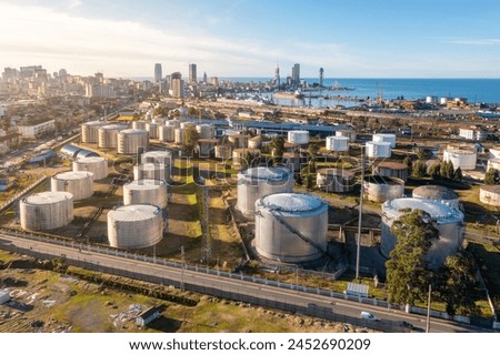 Similar – Image, Stock Photo Gas storage tanks