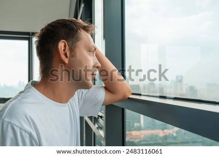 Similar – Image, Stock Photo Blick aus einem Fenster in Kiev auf andere Häuser mit Satellitenschüssel