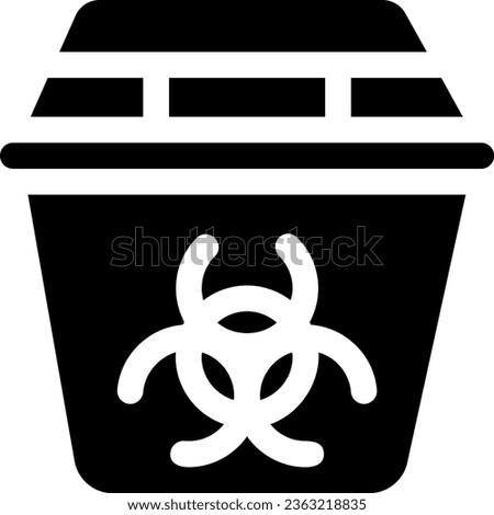 This icon or logo is found in the health industry where it explains the box, bio hazard, and can be used for web, application and logo design.