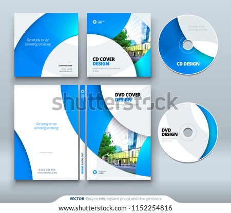CD envelope, DVD case design. Business template for CD envelope and DVD disc case.
