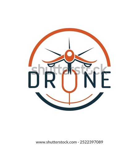 Creative drone logo design concept